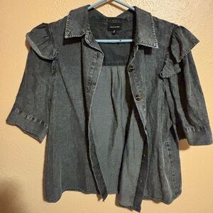 Who What Wear Charcoal Denim Jacket